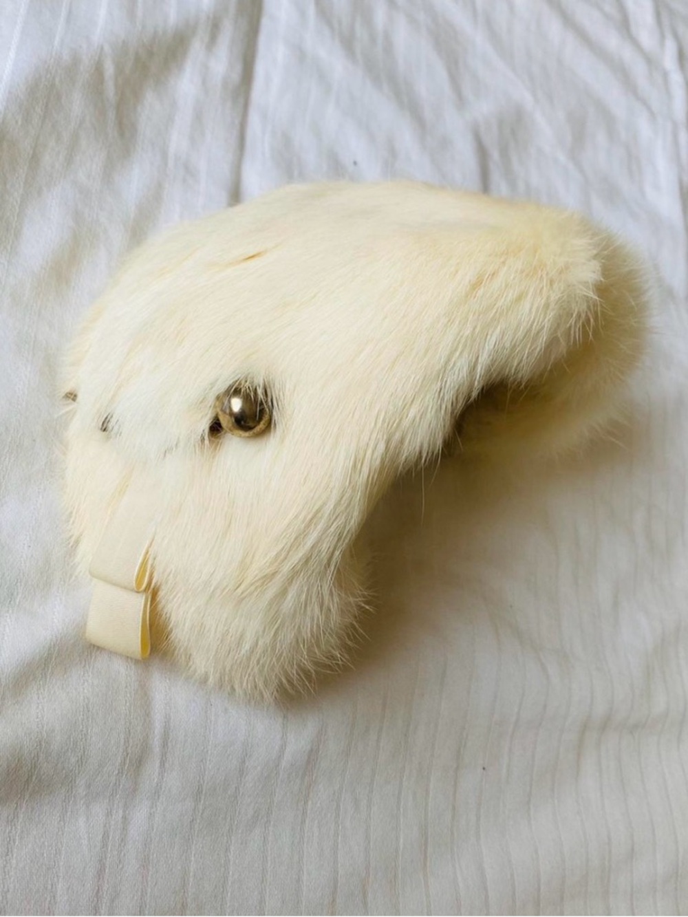 Vintage 1950’s Cream fur hat